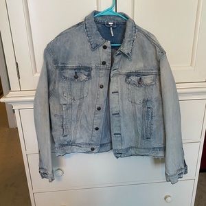Free People Oversized Denim Jacket Size M/L